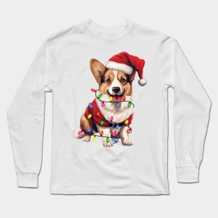 Christmas Cardigan Welsh Corgi Long Sleeve T-Shirt